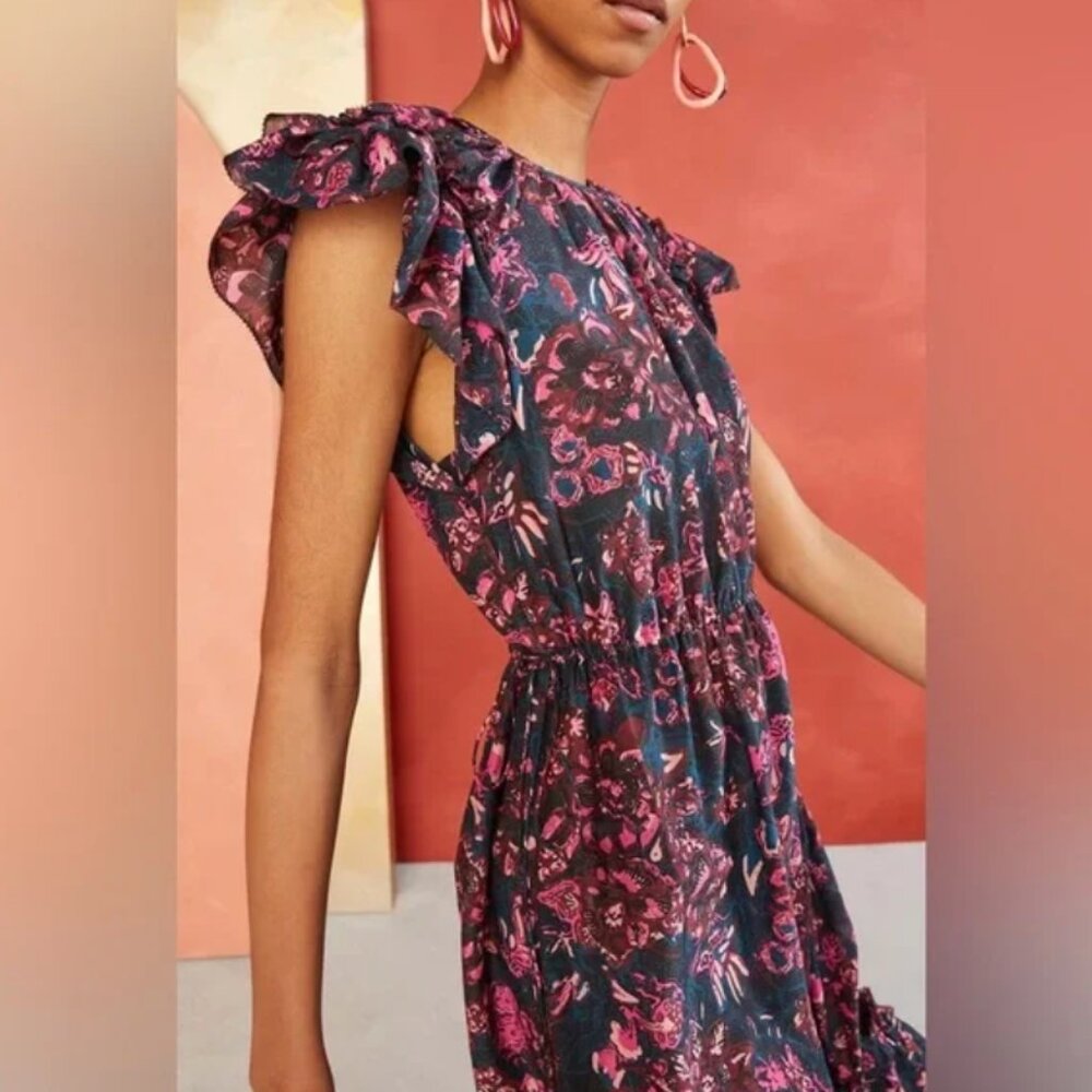 Ulla Johnson Arlene Midi Floral Dress Size 2